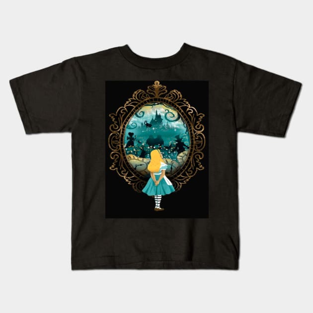 Alice in wonderland Kids T-Shirt by BlackOcult